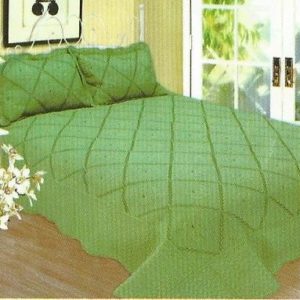 Cuvertura de pat verde in carouri